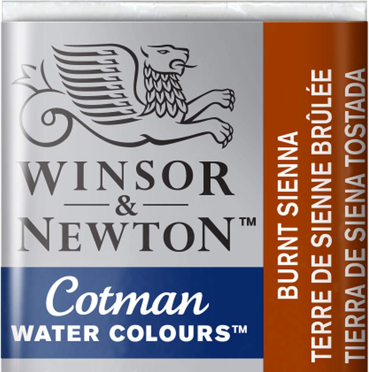 imageWinsor amp Newton Cotman Watercolor Paint Half Pan Alizarin Crimson HueBurnt Sienna