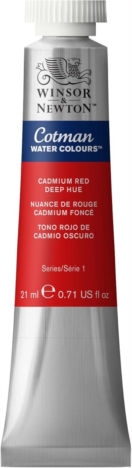 imageWinsor amp Newton Cotman Watercolor Paint Half Pan Alizarin Crimson HueCadmium Red Deep Hue