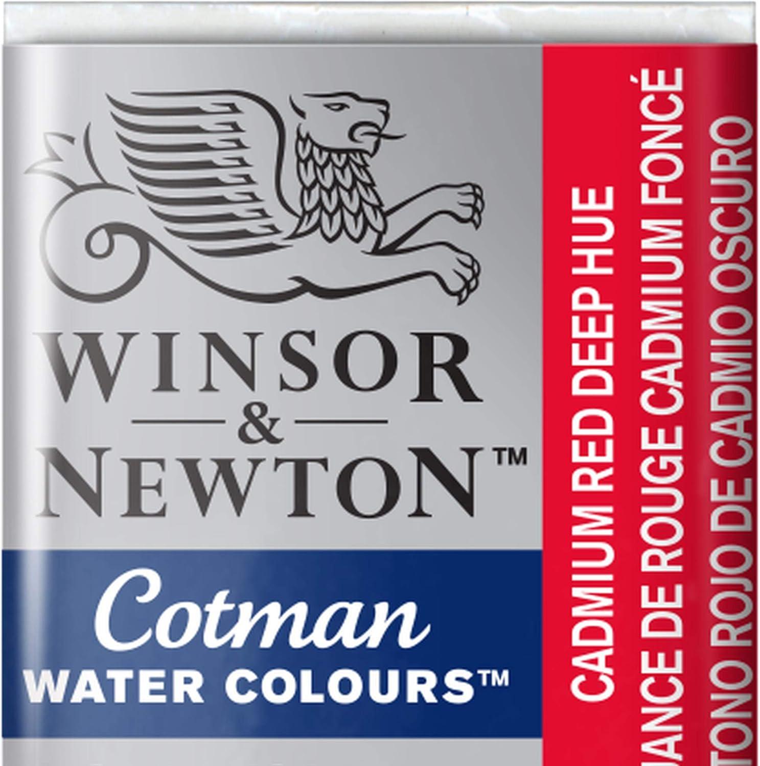 imageWinsor amp Newton Cotman Watercolor Paint Half Pan Alizarin Crimson HueCadmium Red Deep Hue