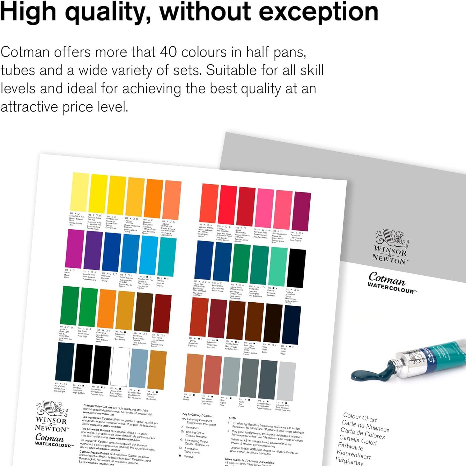 imageWinsor amp Newton Cotman Watercolor Paint Half Pan Alizarin Crimson HueCadmium Yellow Hue