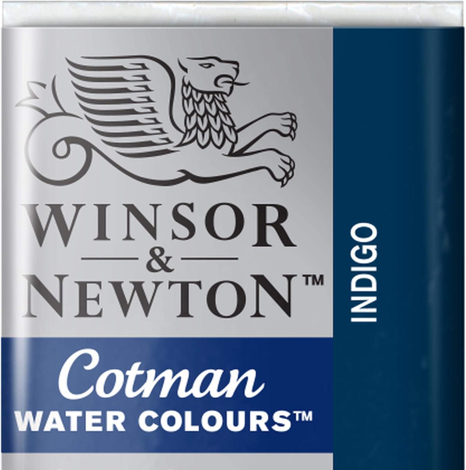 imageWinsor amp Newton Cotman Watercolor Paint Half Pan Alizarin Crimson HueIndigo