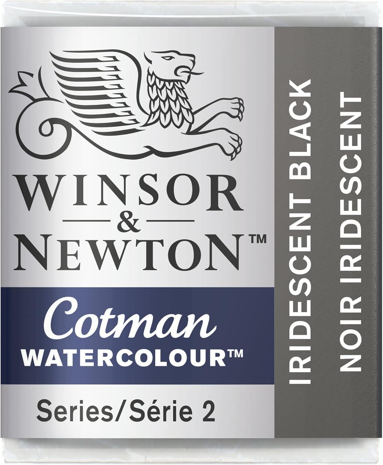 imageWinsor amp Newton Cotman Watercolor Paint Half Pan Alizarin Crimson HueIridescent Black