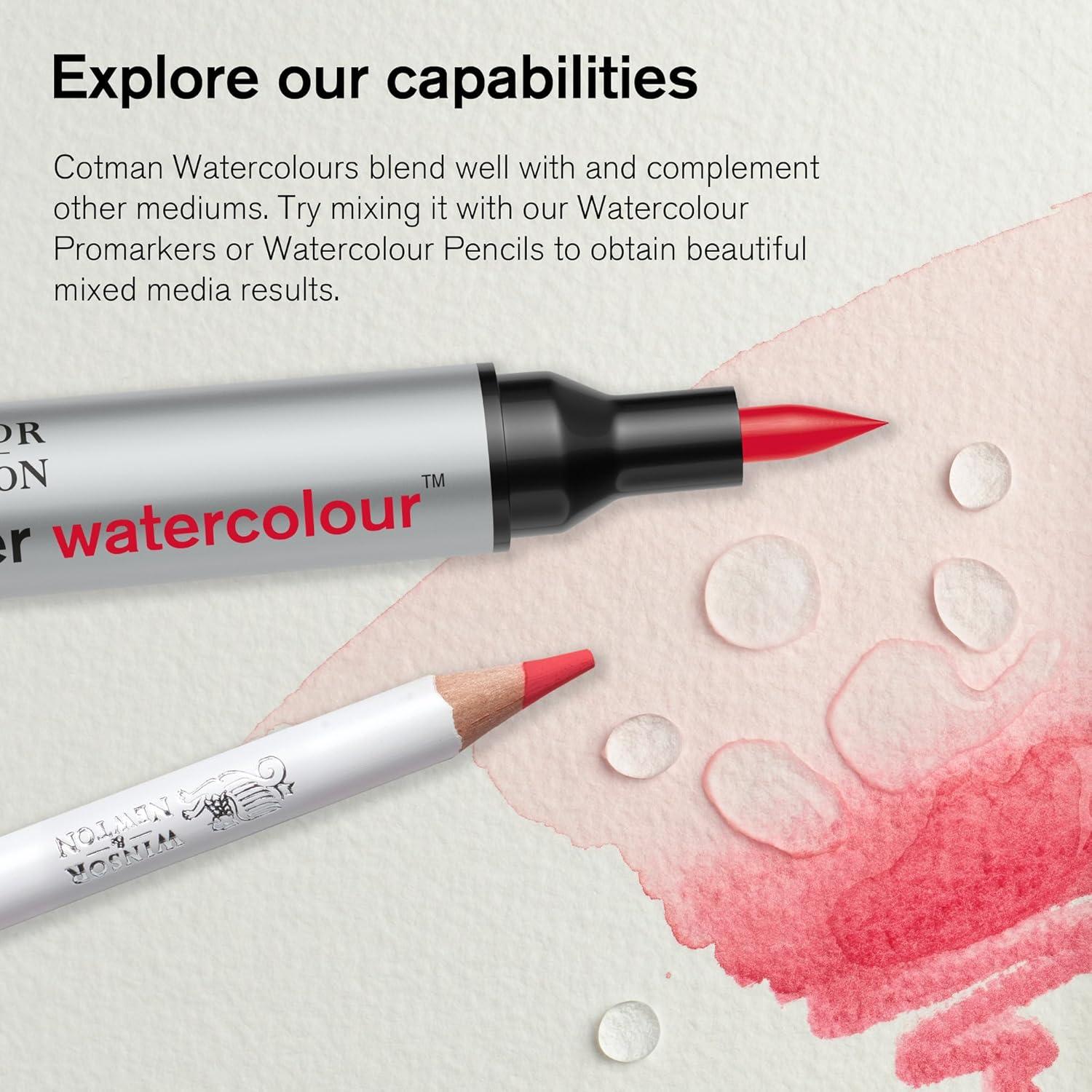 imageWinsor amp Newton Cotman Watercolor Paint Half Pan Alizarin Crimson HueIridescent Blue