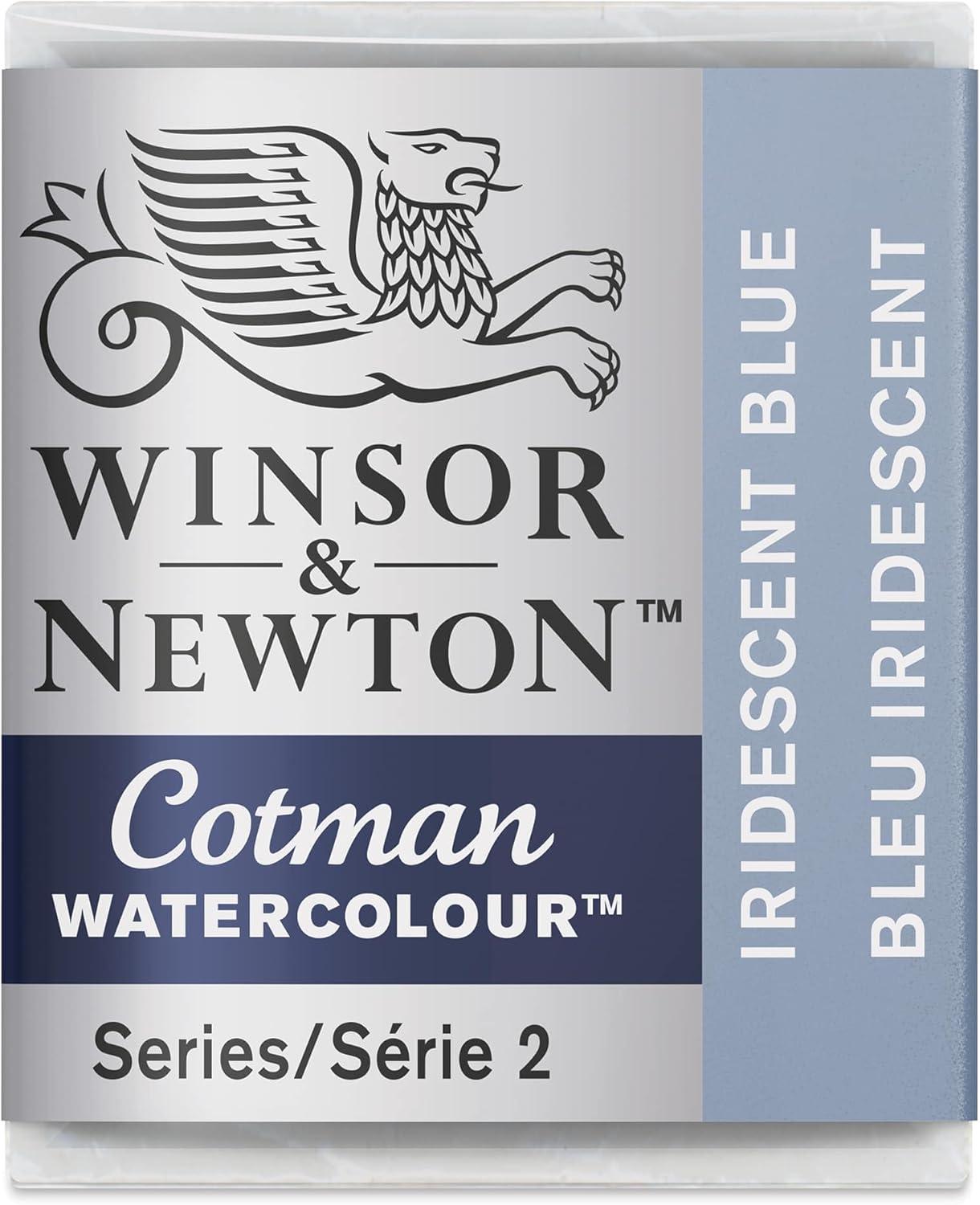 imageWinsor amp Newton Cotman Watercolor Paint Half Pan Alizarin Crimson HueIridescent Blue
