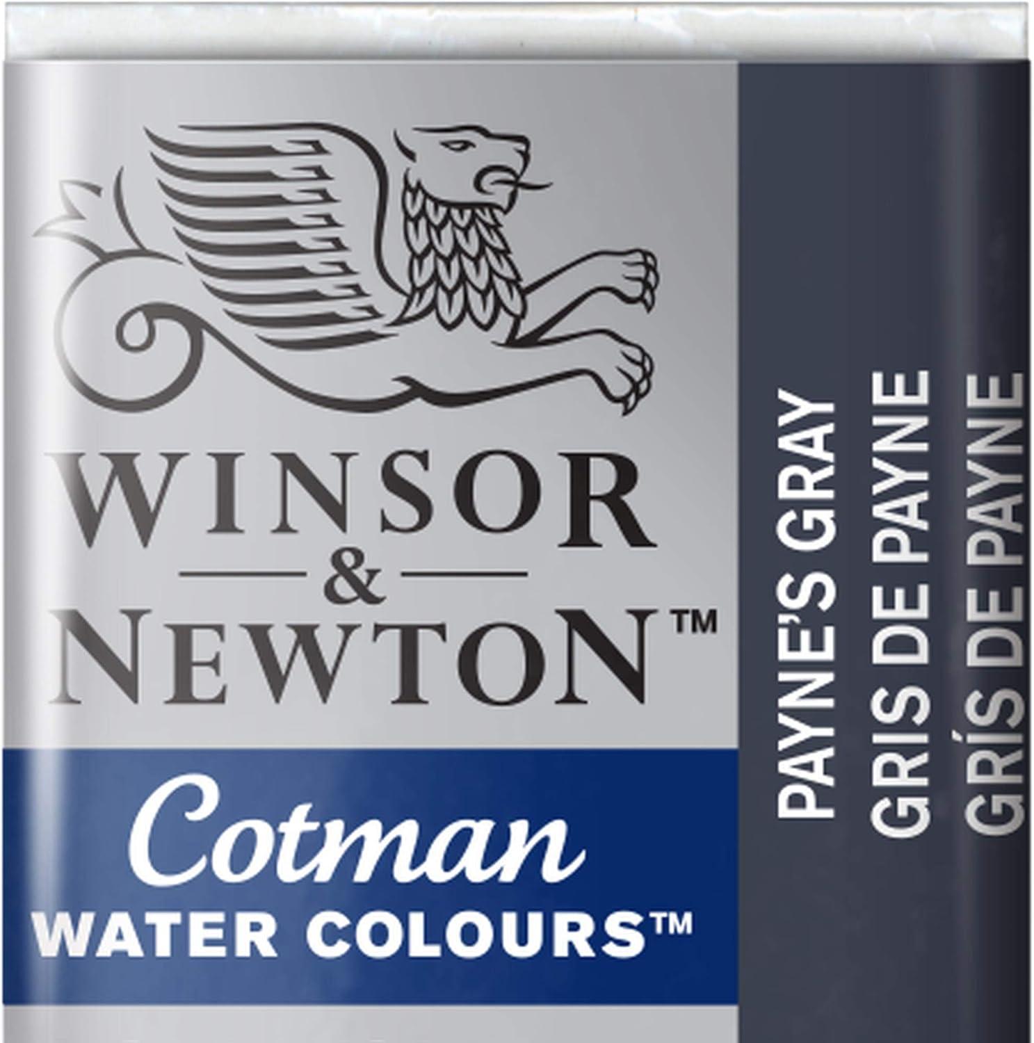 imageWinsor amp Newton Cotman Watercolor Paint Half Pan Alizarin Crimson HuePaynes Gray