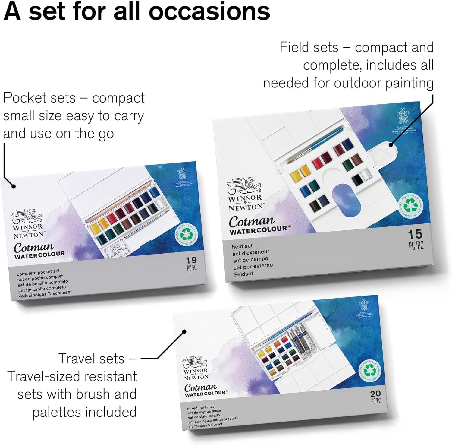 imageWinsor amp Newton Cotman Watercolor Paint Half Pan Alizarin Crimson HueSilver