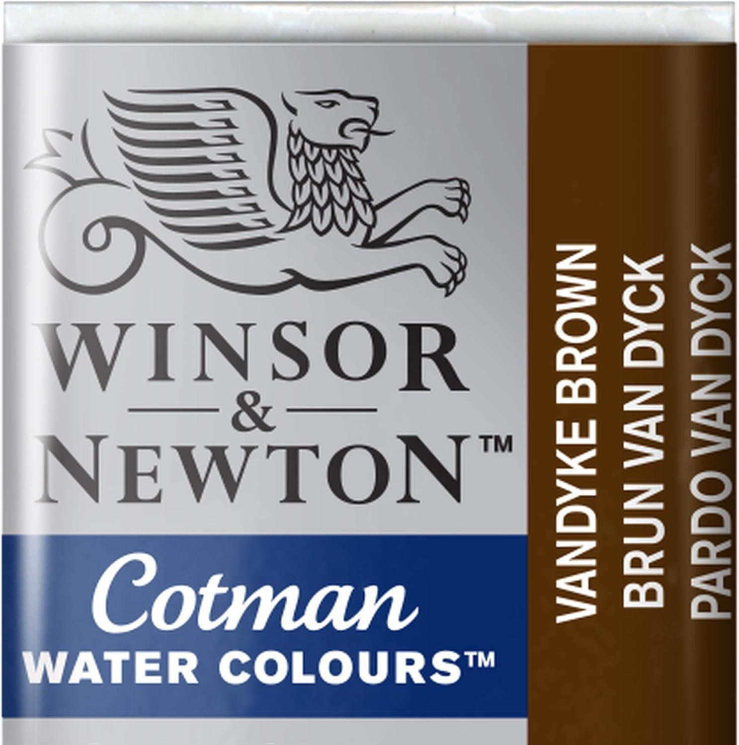 imageWinsor amp Newton Cotman Watercolor Paint Half Pan Alizarin Crimson HueVandyke Brown