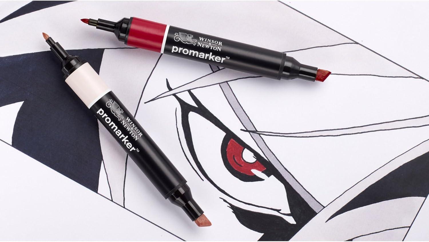 imageWinsor amp Newton ProMarker Watercolor Marker Alizarin Crimson HuePhthalo Green Yellow Shade