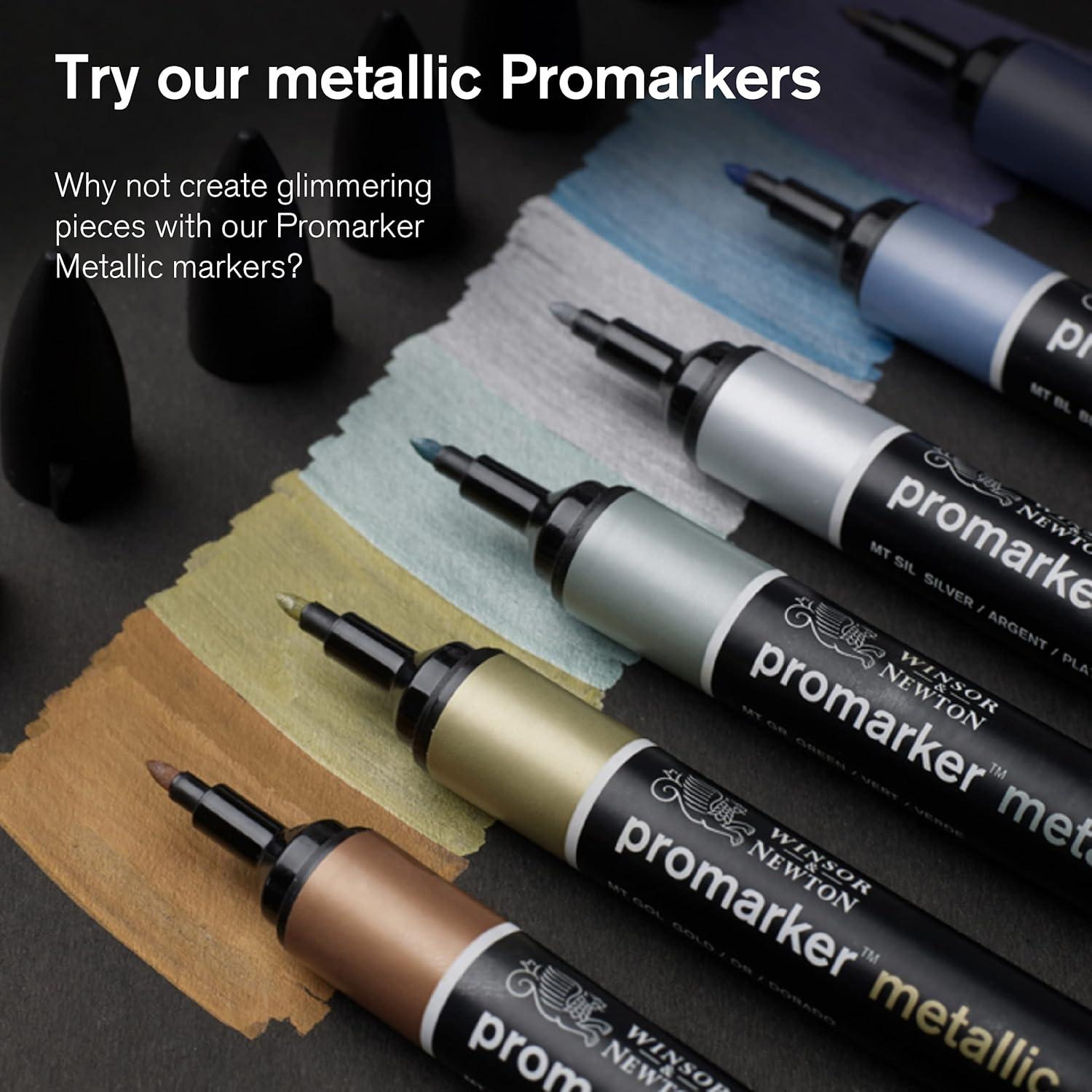 imageWinsor amp Newton ProMarker Watercolor Marker Set 24 Count Basic TonesFoliage Tones
