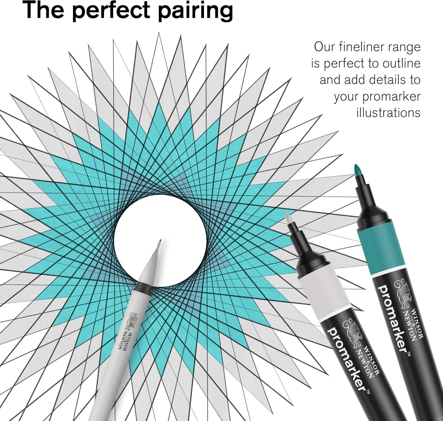 imageWinsor amp Newton ProMarker Watercolor Marker Set 24 Count Basic TonesLandscape Tones