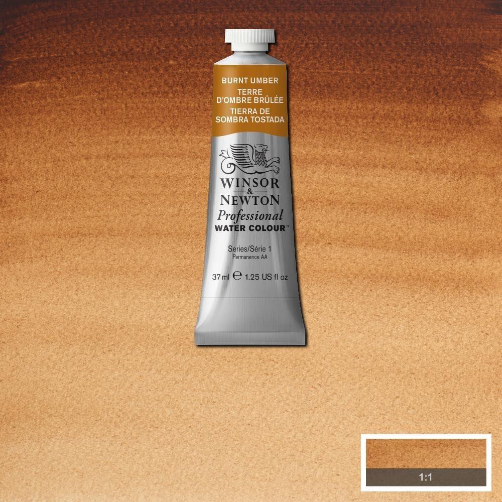 imageWinsor amp Newton Professional Watercolor 14ml 047oz Tube Lemon Yellow DeepBurnt Umber
