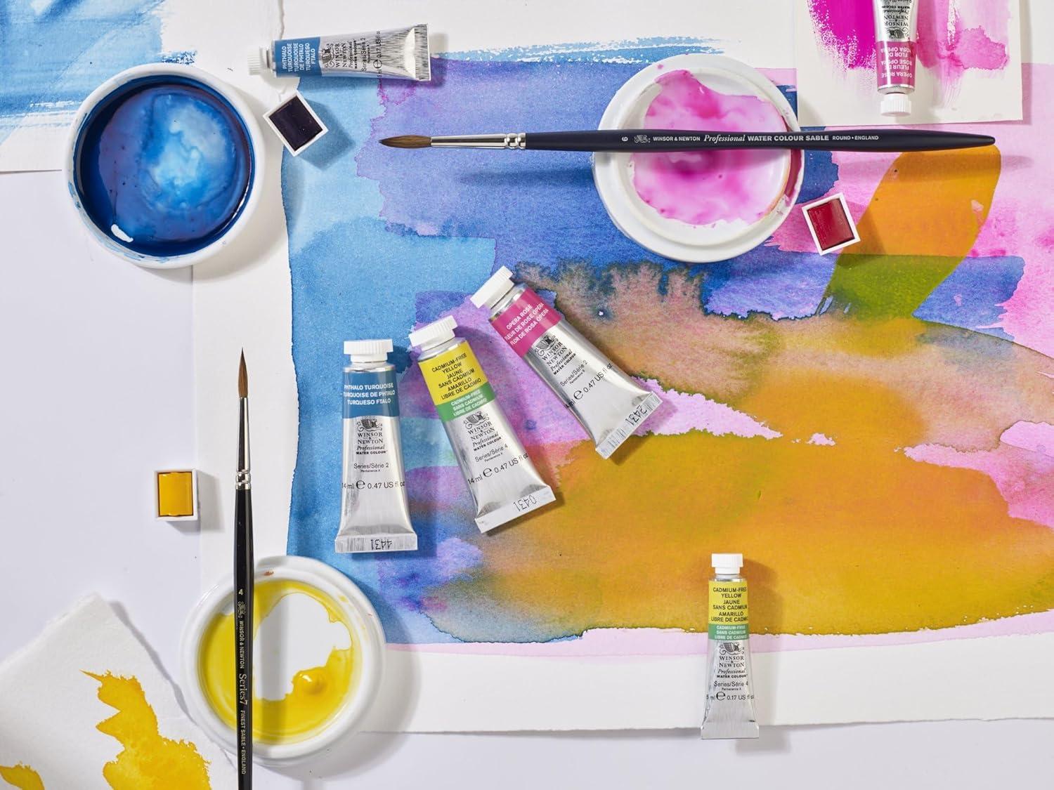 imageWinsor amp Newton Professional Watercolor 14ml 047oz Tube Lemon Yellow DeepCadmiumfree Yellow
