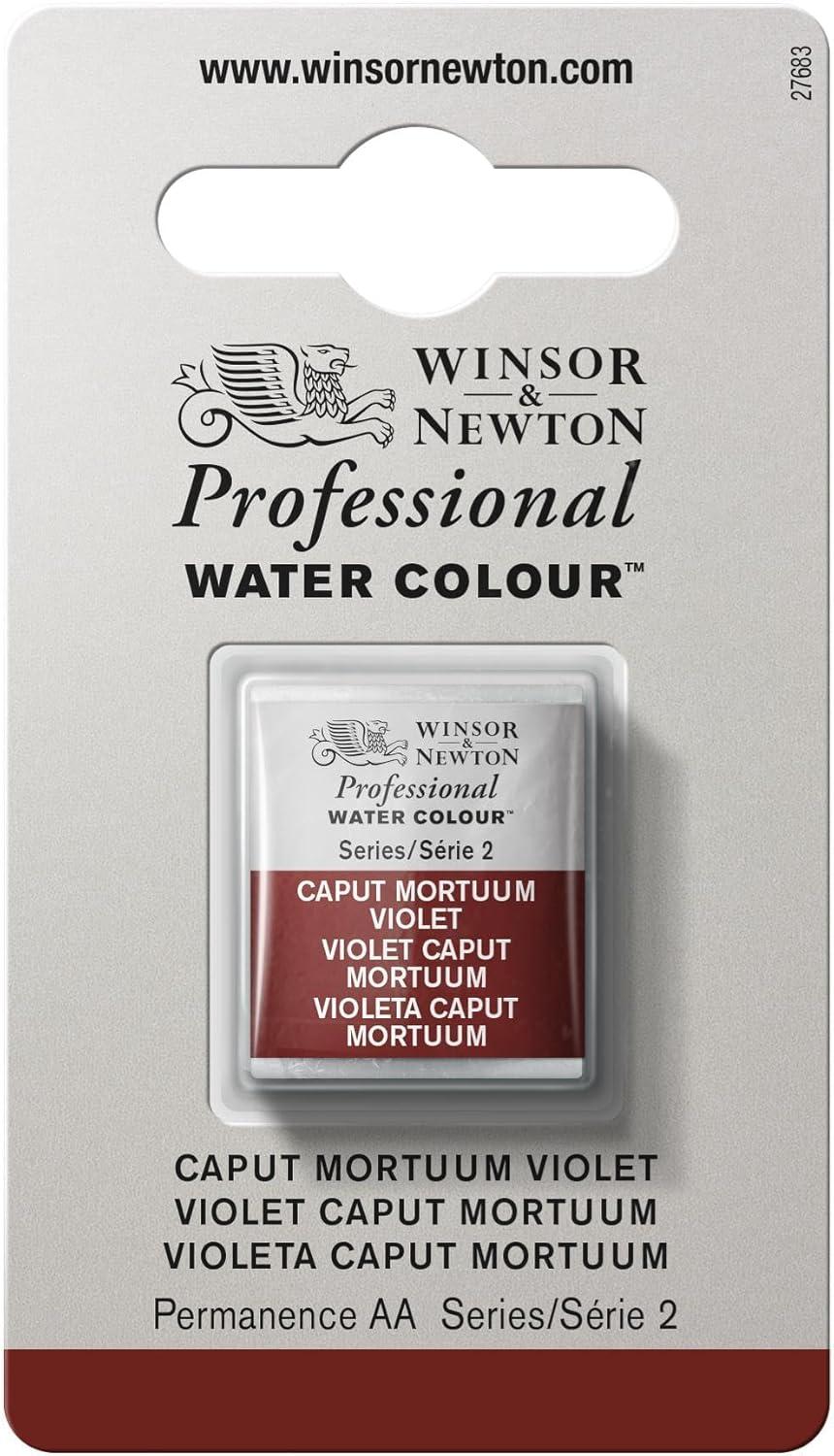 imageWinsor amp Newton Professional Watercolor 14ml 047oz Tube Lemon Yellow DeepCaput Mortuum Violet