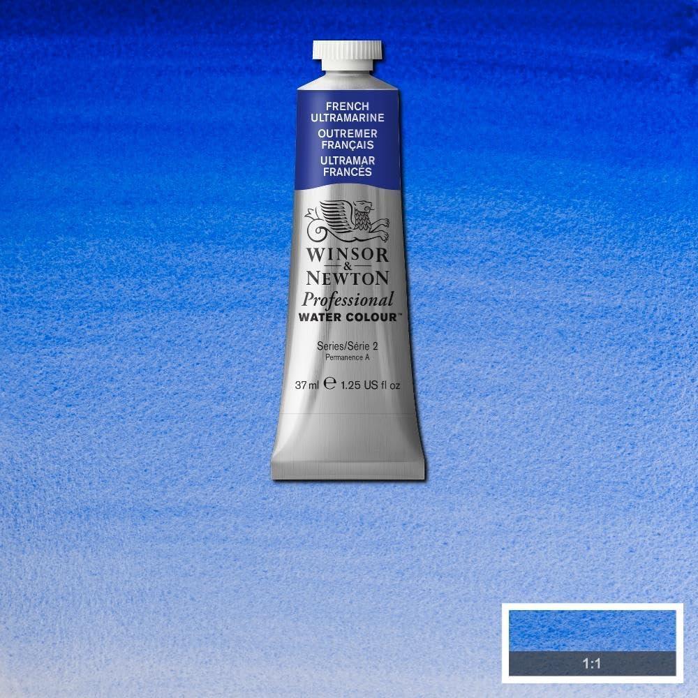 imageWinsor amp Newton Professional Watercolor 14ml 047oz Tube Lemon Yellow DeepFrench Ultramarine
