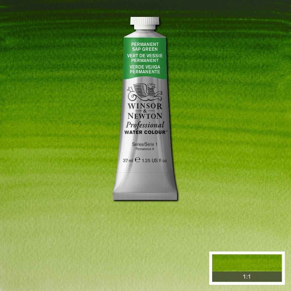 imageWinsor amp Newton Professional Watercolor 14ml 047oz Tube Lemon Yellow DeepPermanent Sap Green