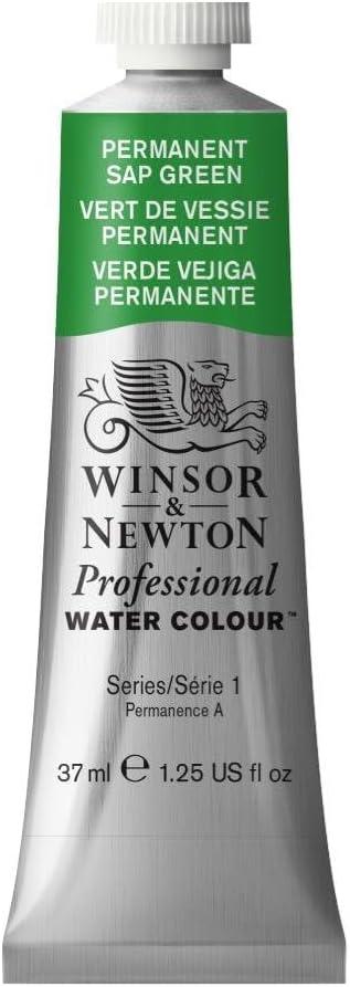 imageWinsor amp Newton Professional Watercolor 14ml 047oz Tube Lemon Yellow DeepPermanent Sap Green