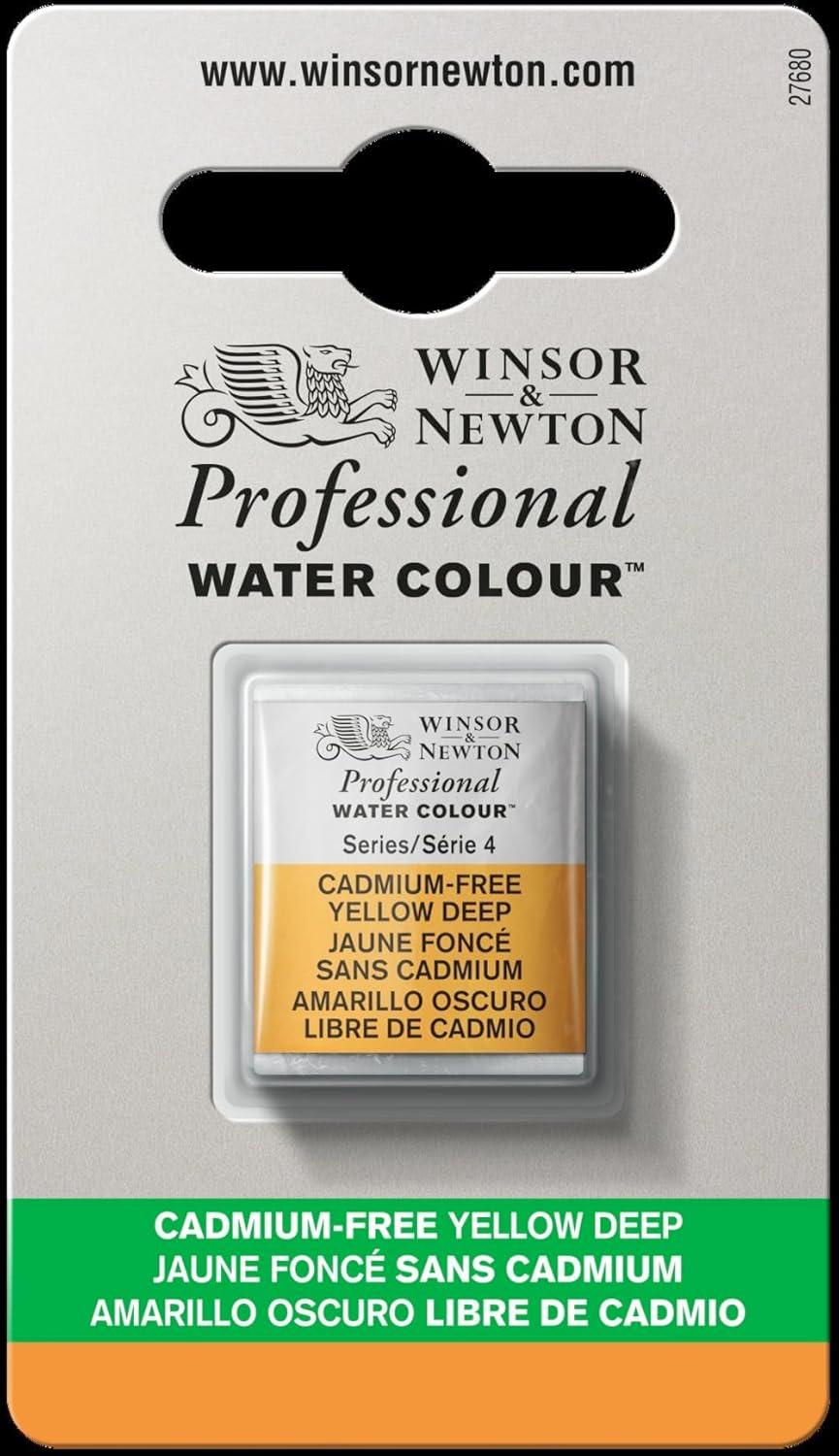 imageWinsor amp Newton Professional Watercolour Revival Collection Half Pan Tyrian PurpleCadmiumfree Yellow Deep