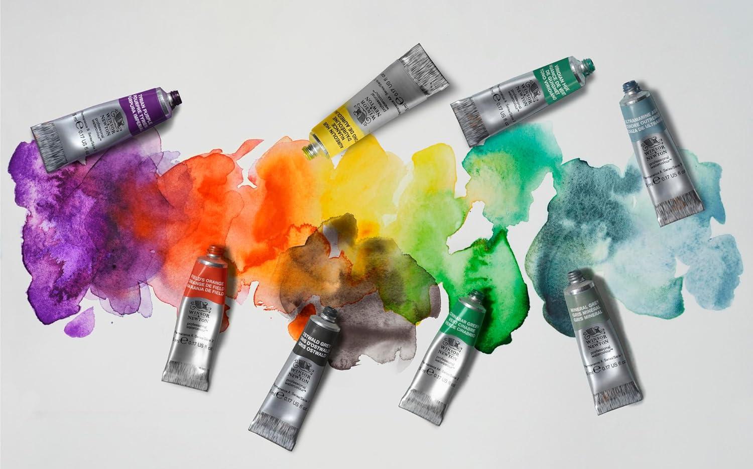 imageWinsor amp Newton Professional Watercolour Revival Collection Half Pan Tyrian PurpleFields Orange