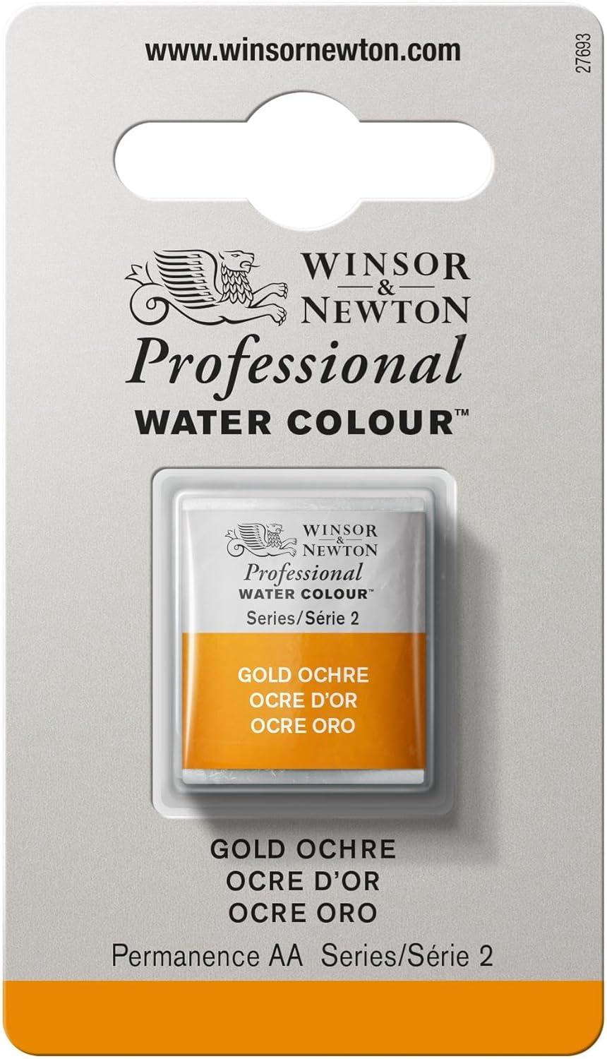 imageWinsor amp Newton Professional Watercolour Revival Collection Half Pan Tyrian PurpleGold Ochre