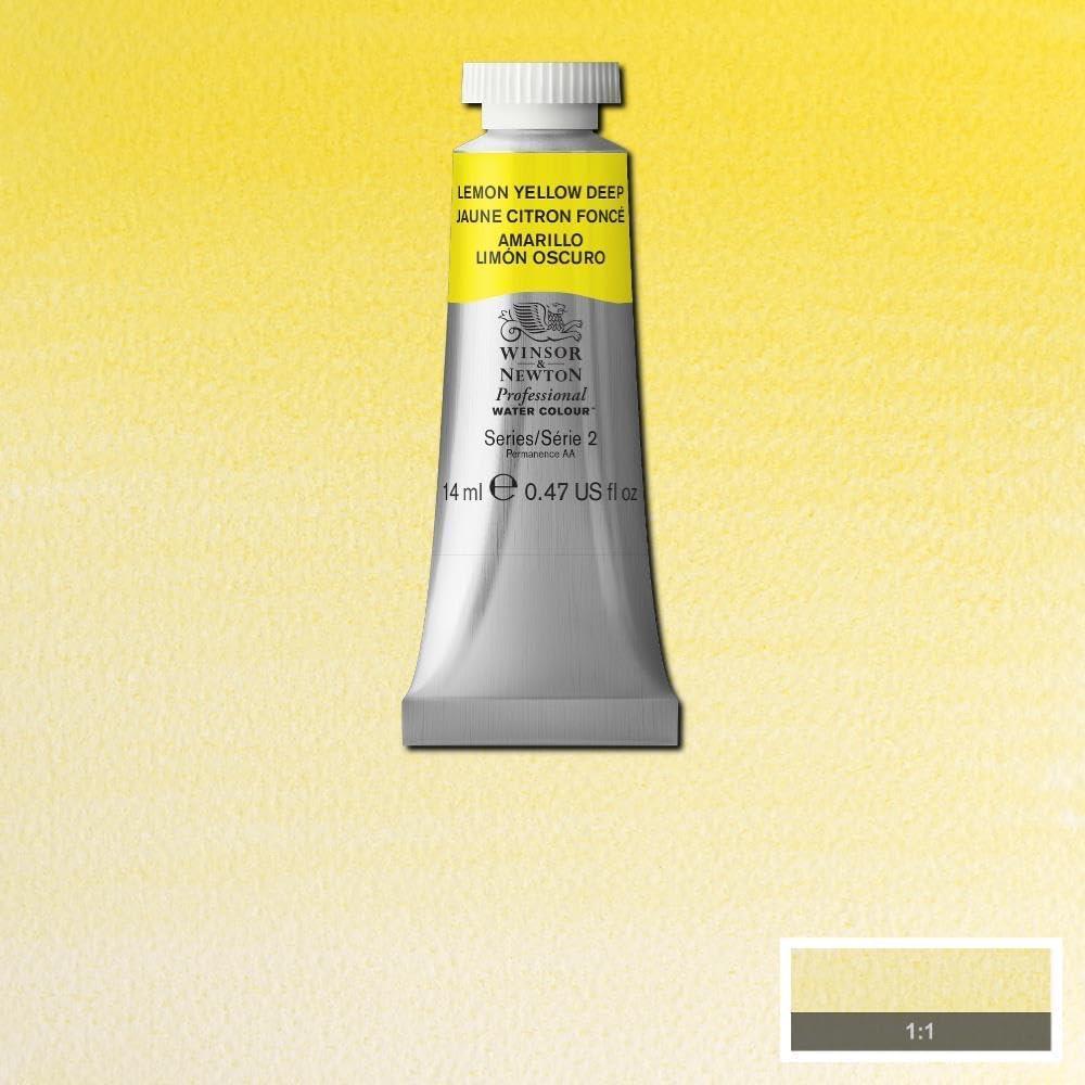 imageWinsor amp Newton Professional Watercolour Revival Collection Half Pan Tyrian PurpleLemon Yellow Deep