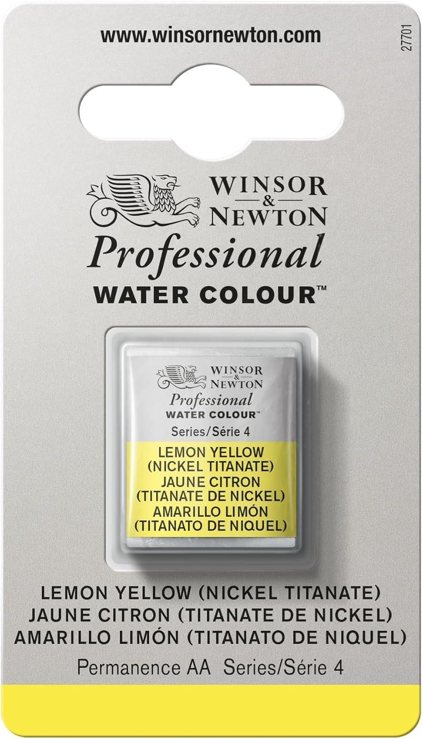 imageWinsor amp Newton Professional Watercolour Revival Collection Half Pan Tyrian PurpleLemon Yellow Hue