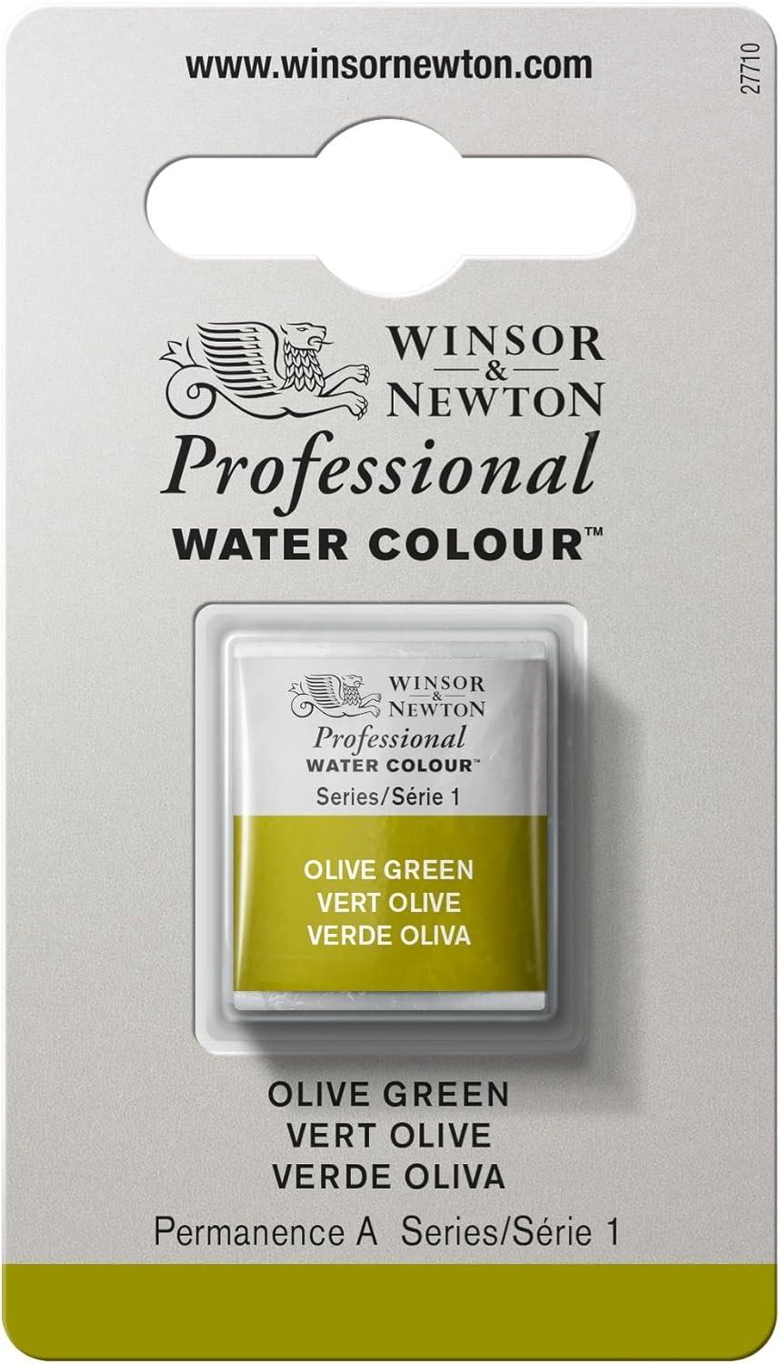 imageWinsor amp Newton Professional Watercolour Revival Collection Half Pan Tyrian PurpleOlive Green