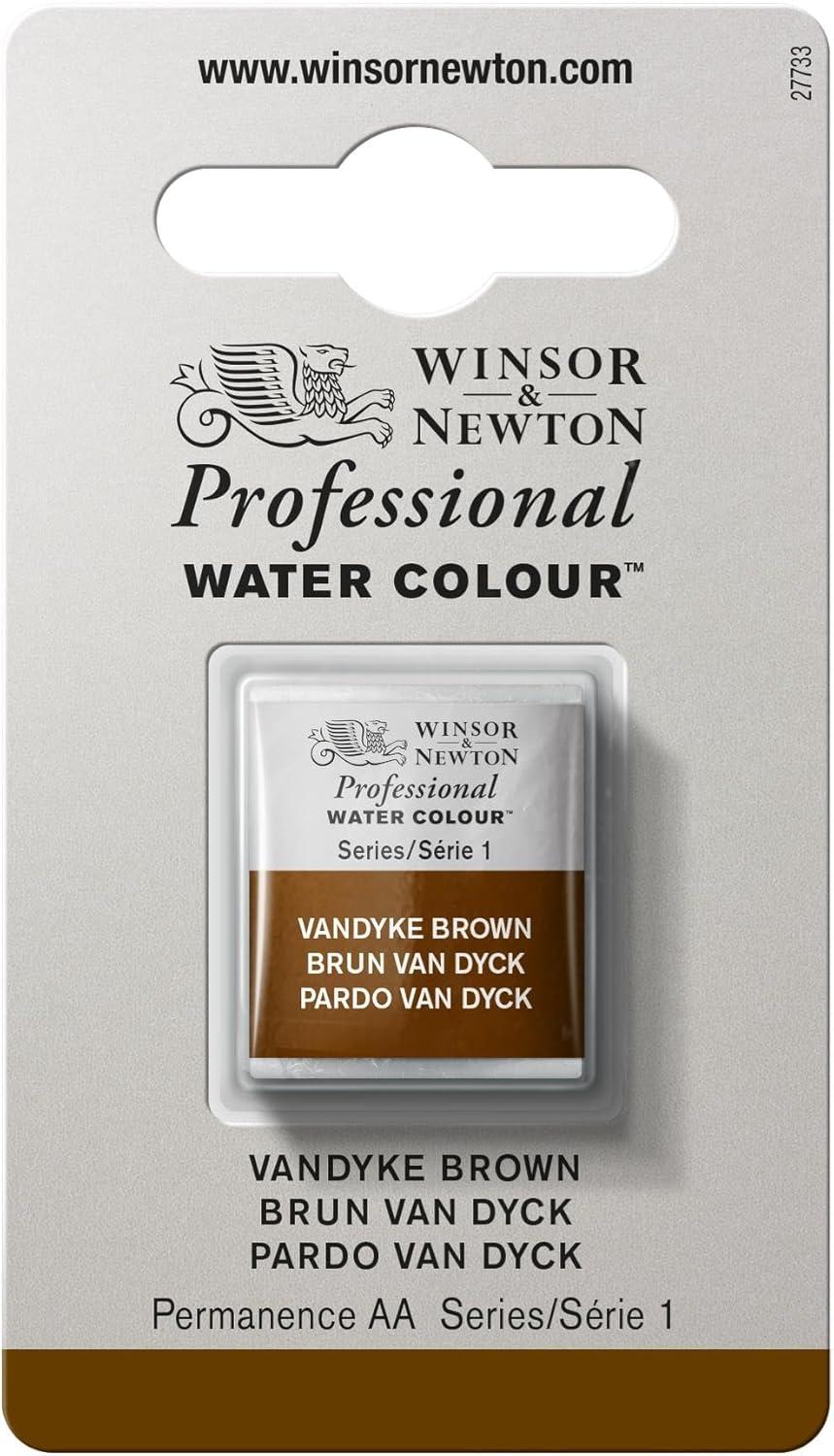 imageWinsor amp Newton Professional Watercolour Revival Collection Half Pan Tyrian PurpleVandyke Brown