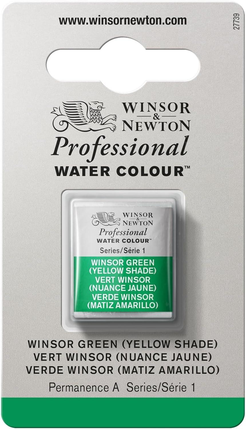 imageWinsor amp Newton Professional Watercolour Revival Collection Half Pan Tyrian PurpleWinsor Green Yellow Shade