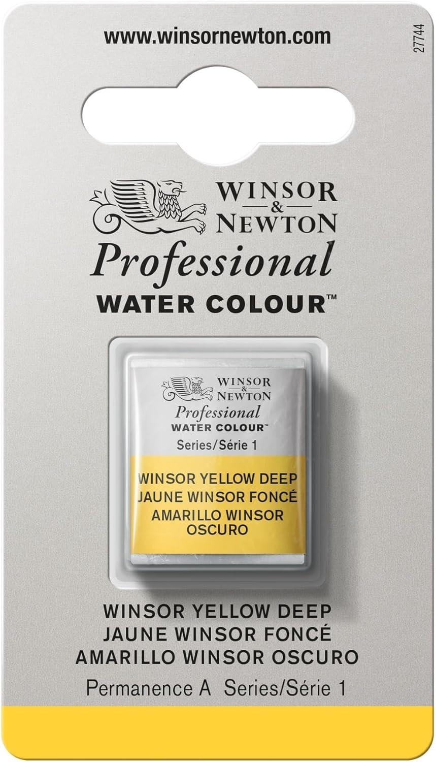 imageWinsor amp Newton Professional Watercolour Revival Collection Half Pan Tyrian PurpleWinsor Yellow Deep