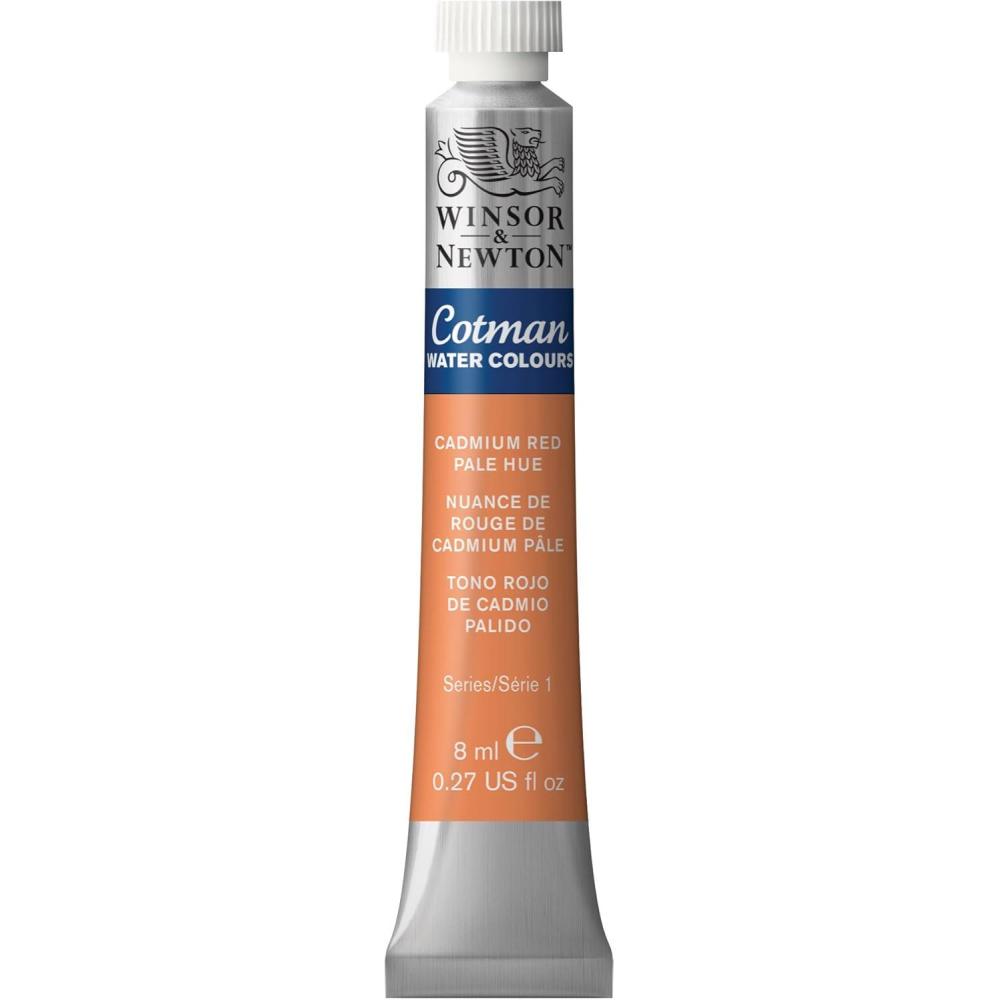 imageWinsor amp Newton Cotman Watercolor Paint 21ml 071oz Tube Intense Phthalo BlueCadmium Red Pale Hue