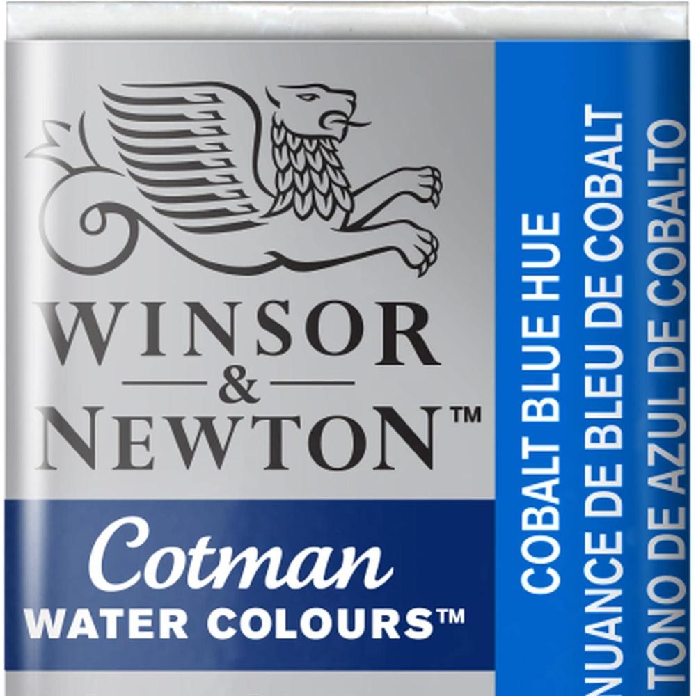 imageWinsor amp Newton Cotman Watercolor Paint Half Pan Alizarin Crimson HueCobalt Light Blue Hue
