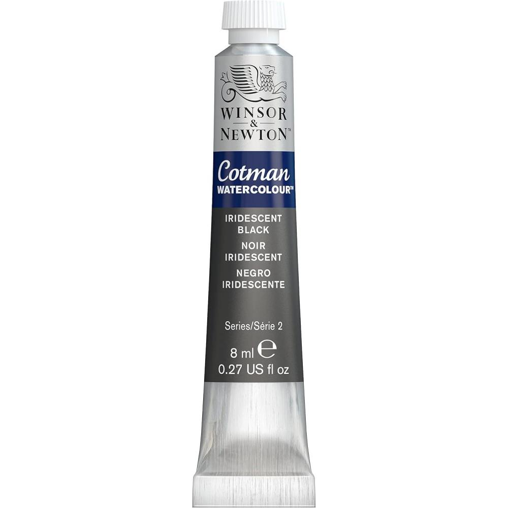 imageWinsor amp Newton Cotman Watercolor Paint Half Pan Alizarin Crimson HueIridescent Black
