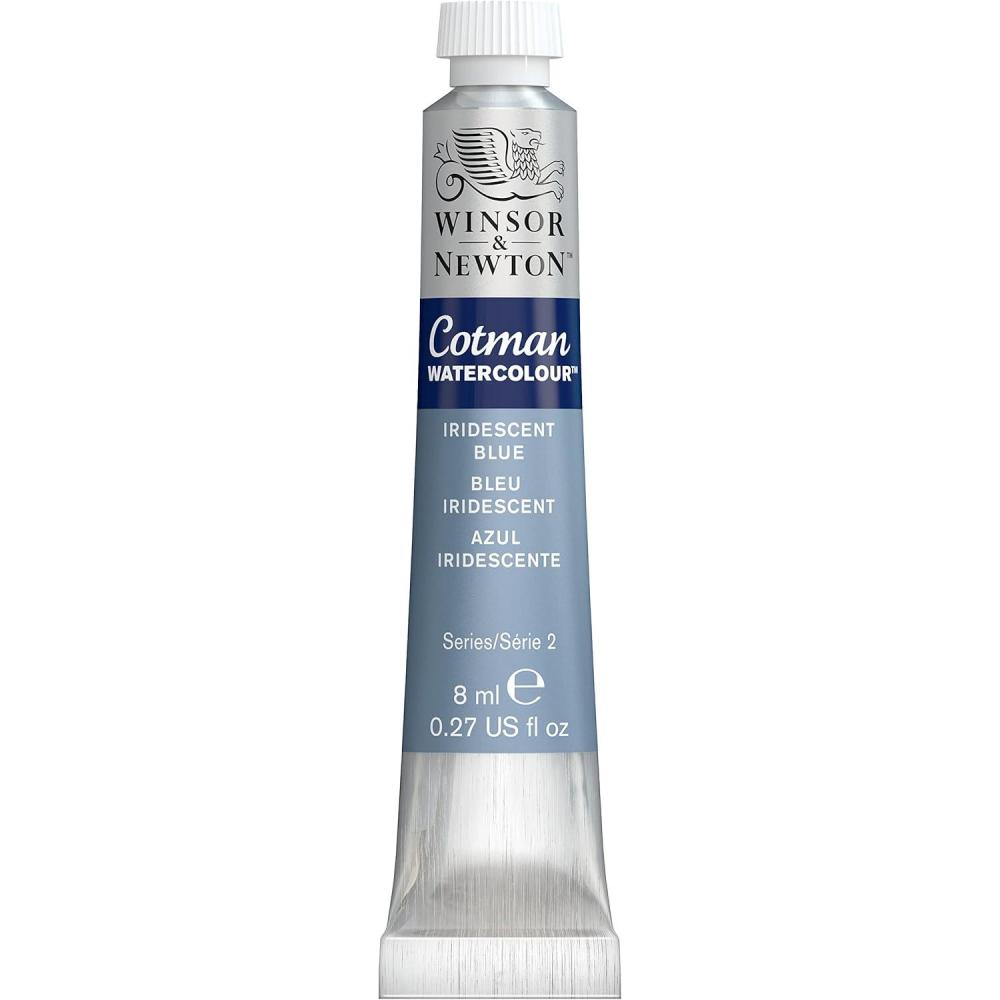 imageWinsor amp Newton Cotman Watercolor Paint Half Pan Alizarin Crimson HueIridescent Blue
