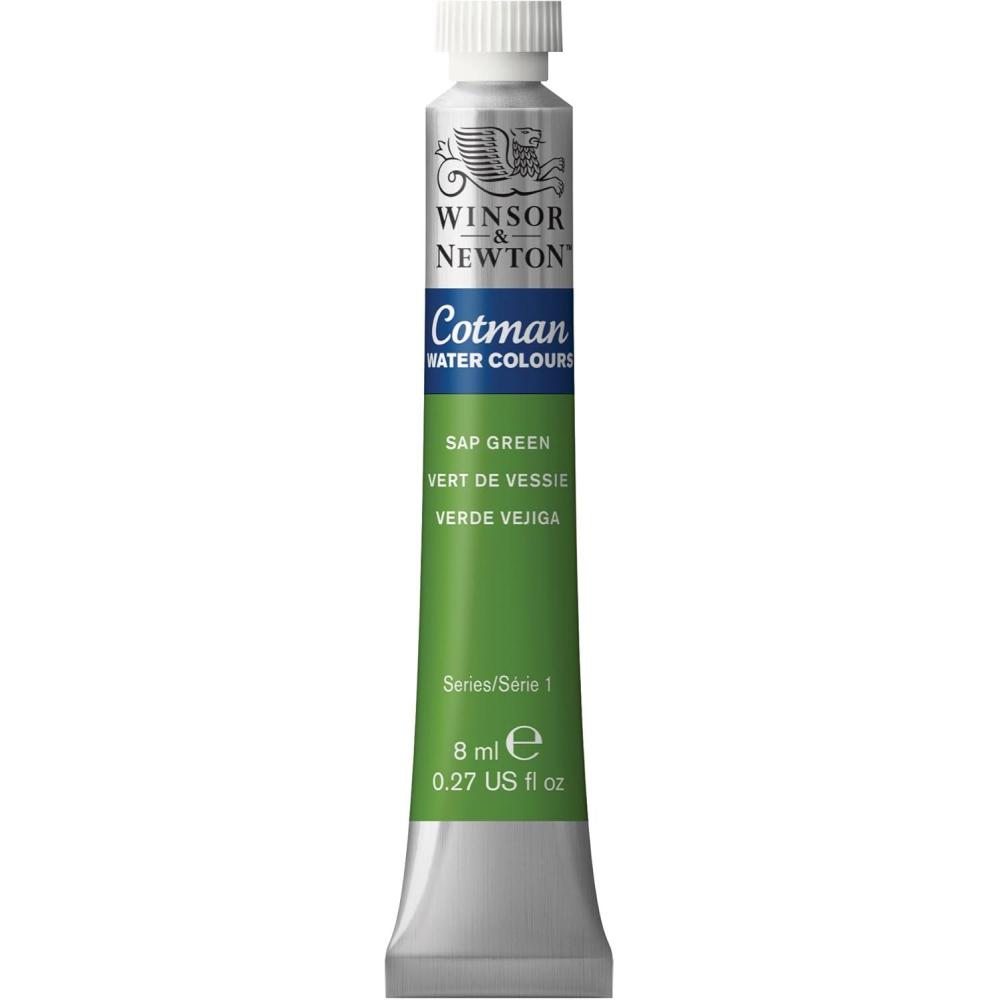 imageWinsor amp Newton Cotman Watercolor Paint Half Pan Alizarin Crimson HueSap Green