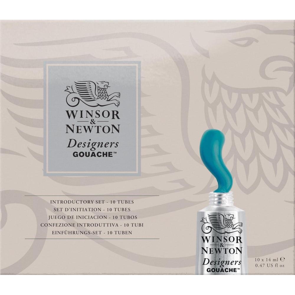 imageWinsor amp Newton Designers Gouache Primary Color 6Tube Paint Set 14mlIntroductory Set 10 x 14ml