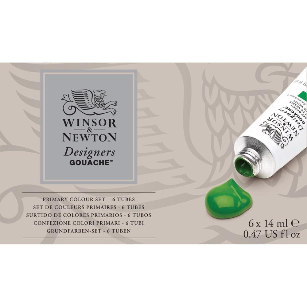 imageWinsor amp Newton Designers Gouache Primary Color 6Tube Paint Set 14mlPrimary Set 6 x 14ml