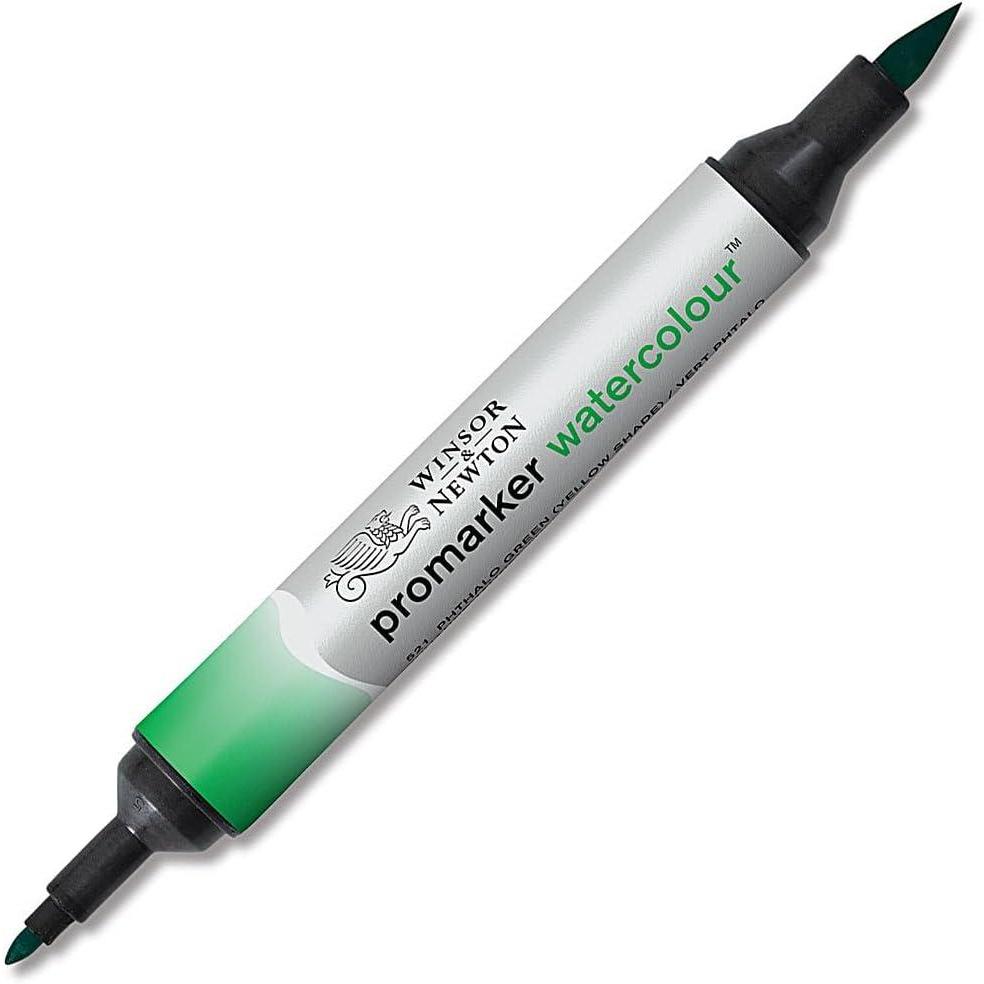 imageWinsor amp Newton ProMarker Watercolor Marker Alizarin Crimson HuePhthalo Green Yellow Shade