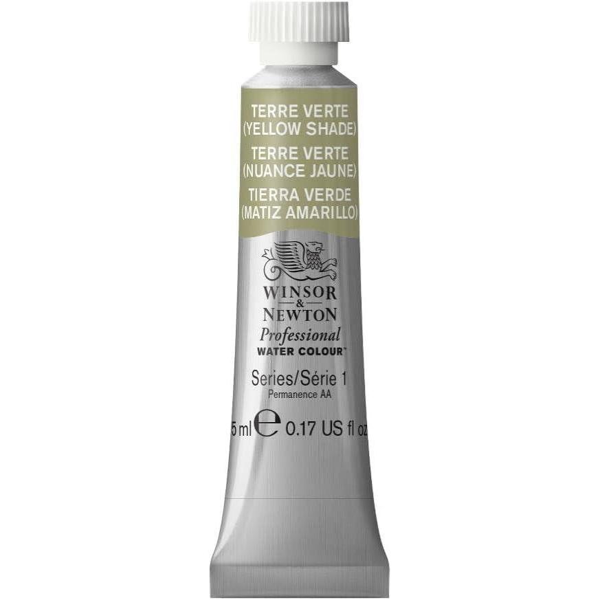 imageWinsor amp Newton Professional Watercolor 14ml 047oz Tube Lemon Yellow DeepTerre Verte Yellow Shade