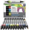 Winsor & Newton ProMarker Watercolor Marker Set, 24 Count, Basic Tones(Basic Tones)
