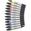 Winsor & Newton ProMarker Watercolor Marker Set, 24 Count, Basic Tones(Landscape Tones)
