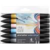 Winsor & Newton ProMarker Watercolor Marker Set, 24 Count, Basic Tones(Sky Tones)