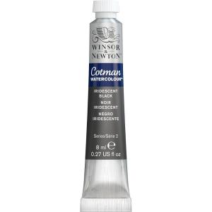 Winsor & Newton Cotman Watercolor Paint, Half Pan, Alizarin Crimson Hue(Iridescent Black)