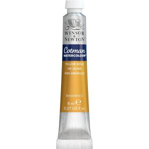 Winsor & Newton Cotman Watercolor Paint, Half Pan, Alizarin Crimson Hue(Yellow Gold)