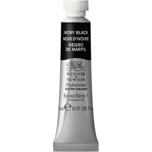 Winsor & Newton Professional Watercolor, 14ml (0.47-oz) Tube, Lemon Yellow Deep(Ivory Black)