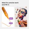 ARTISTRO 100 Dual Tip Acrylic Paint Markers, Paint Pens, Drawing Markers for Textile, Rock, Glass, Wood, Paper, Ceramic, Canvas, DIY – Art Supplies Kit for Kids and Adults (Brush + Fine)(42)