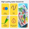 ARTISTRO 100 Dual Tip Acrylic Paint Markers, Paint Pens, Drawing Markers for Textile, Rock, Glass, Wood, Paper, Ceramic, Canvas, DIY – Art Supplies Kit for Kids and Adults (Brush + Fine)(36)