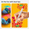 ARTISTRO 120 Acrylic Paint Markers for Rock, Fabric, Wood, Glass, Decoration – Dual-Tip Paint Pens for Coloring Books for Adults, Teens, Kids – Art and Craft Supplies Kit – Gift Idea