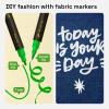 ARTISTRO 2 White Dual-Tip Fabric Markers – Fabric Decorating Kit – Permanent for Clothes – Acrylic Paint Pens for Sneakers, Bags, Shoes, Textile, Canvas, Sewing, Craft, DIY – Brush and Fine Tip(36)