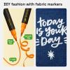 ARTISTRO 2 White Dual-Tip Fabric Markers – Fabric Decorating Kit – Permanent for Clothes – Acrylic Paint Pens for Sneakers, Bags, Shoes, Textile, Canvas, Sewing, Craft, DIY – Brush and Fine Tip(48)
