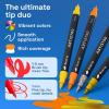 ARTISTRO 120 Acrylic Paint Markers – Paint Pens for Drawing, Brush + Fine Tips – For Fabric, Rock, Glass, Wood, DIY, Craft, Canvas – Art and Craft Supplies for Adults, Teens, Kids